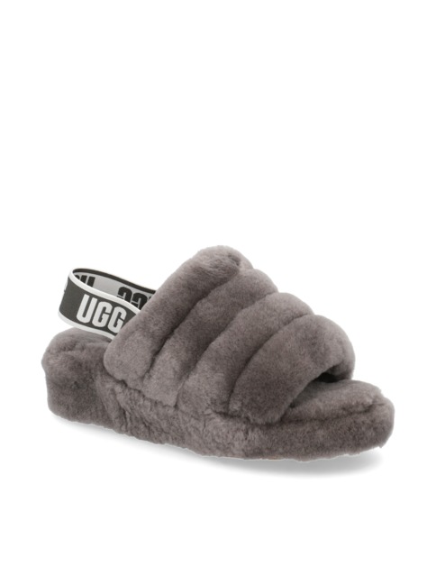 UGG® - Women's Fluff Yeah Slide Slippers - Charcoal - UK 5
