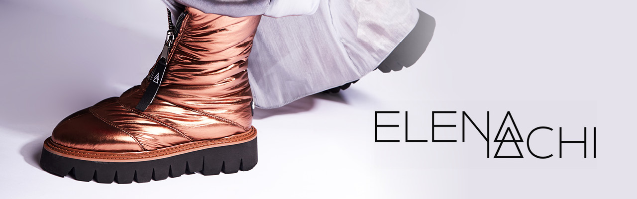 Boots bronze in Metalloptik für Damen von Elena Iachi
