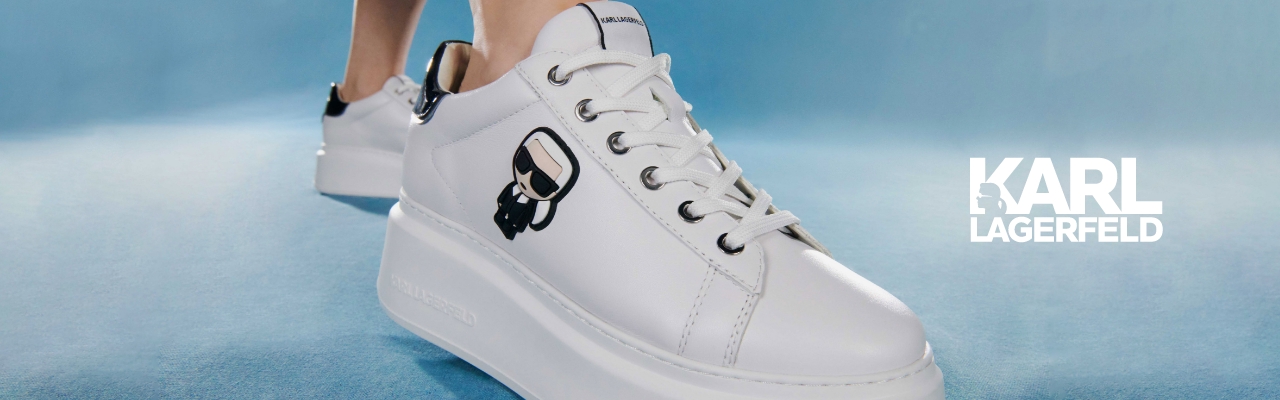 weiße Sneaker der Marke Karl Lagerfeld