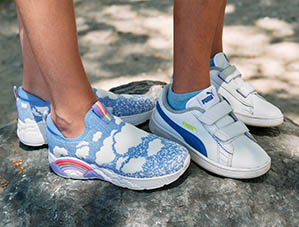 Blau glitzernde Sneaker für Mädchen und Schuhe für Jungs