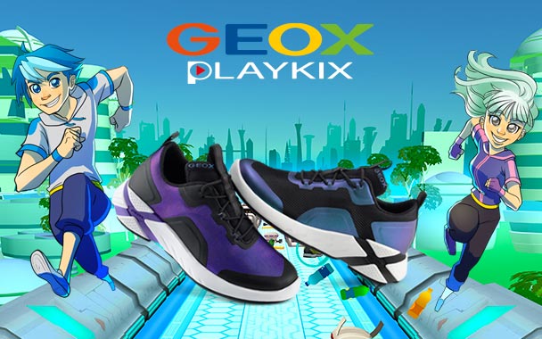 Lila und blaue Sneaker von GEOX playkix