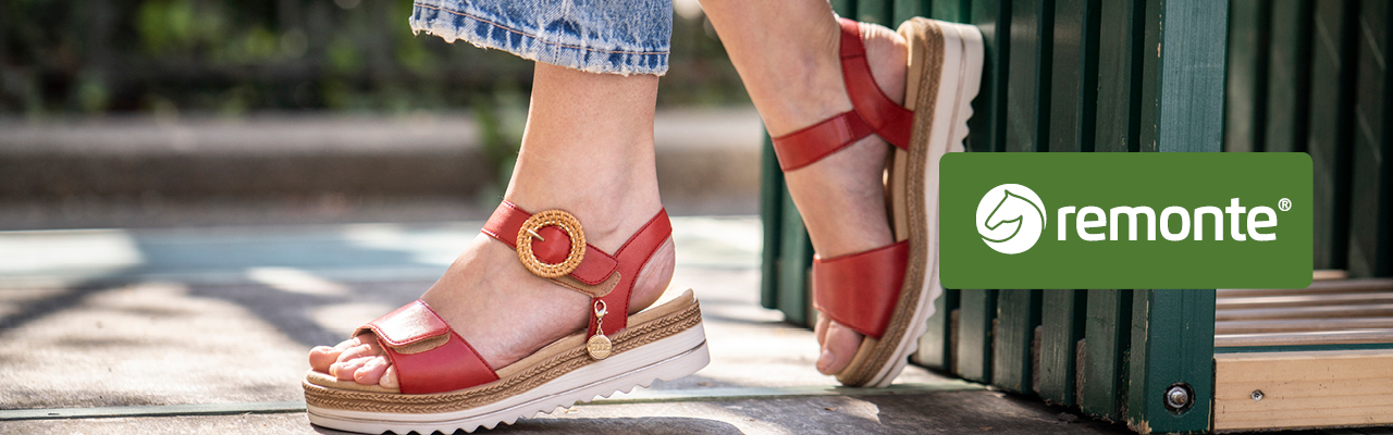 rote Sandalen für Damen von Remonte