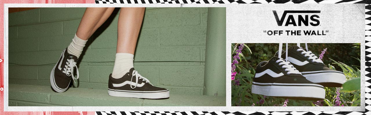 schwarz, weiße Sneaker der Marke Vans für Damen
