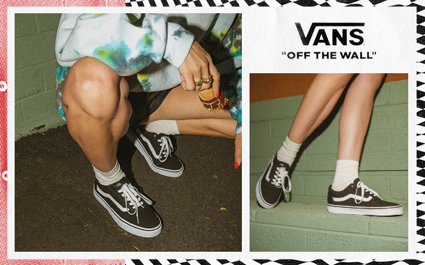 schwarz, weiße Sneaker für Damen der Marke Vans